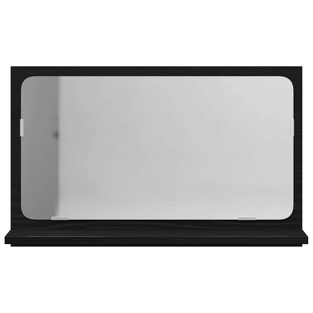 Spiegelablage Schwarz Eichen-Optik 60 x 10,5 x 37 cm