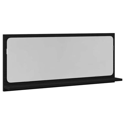 Spiegelablage Schwarz Eichen-Optik 90 x 10,5 x 37 cm