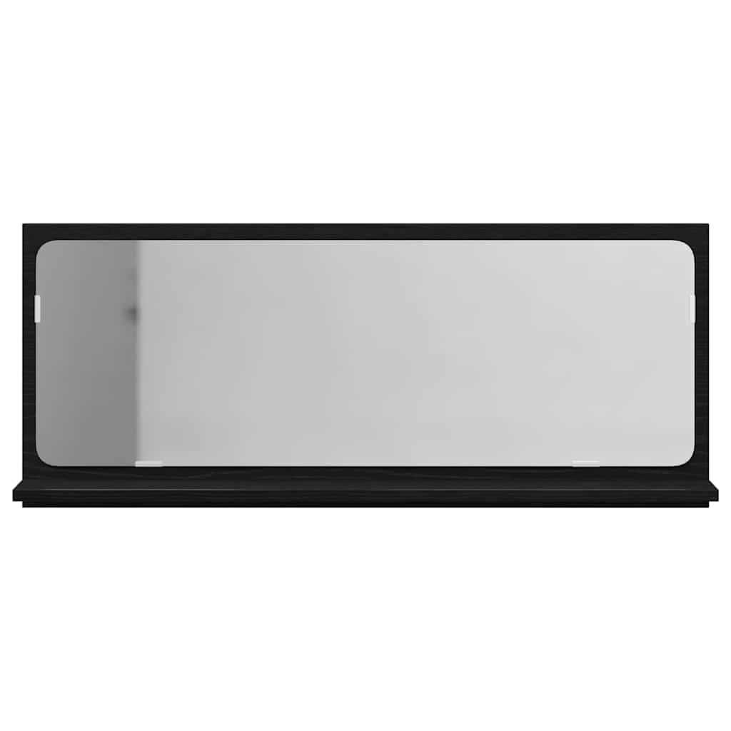 Spiegelablage Schwarz Eichen-Optik 90 x 10,5 x 37 cm