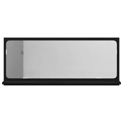 Spiegelablage Schwarz Eichen-Optik 90 x 10,5 x 37 cm