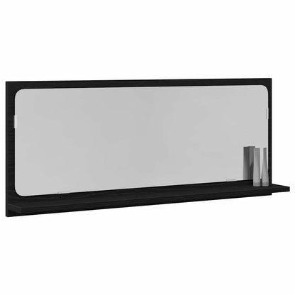 Spiegelablage Schwarz Eichen-Optik 90 x 10,5 x 37 cm