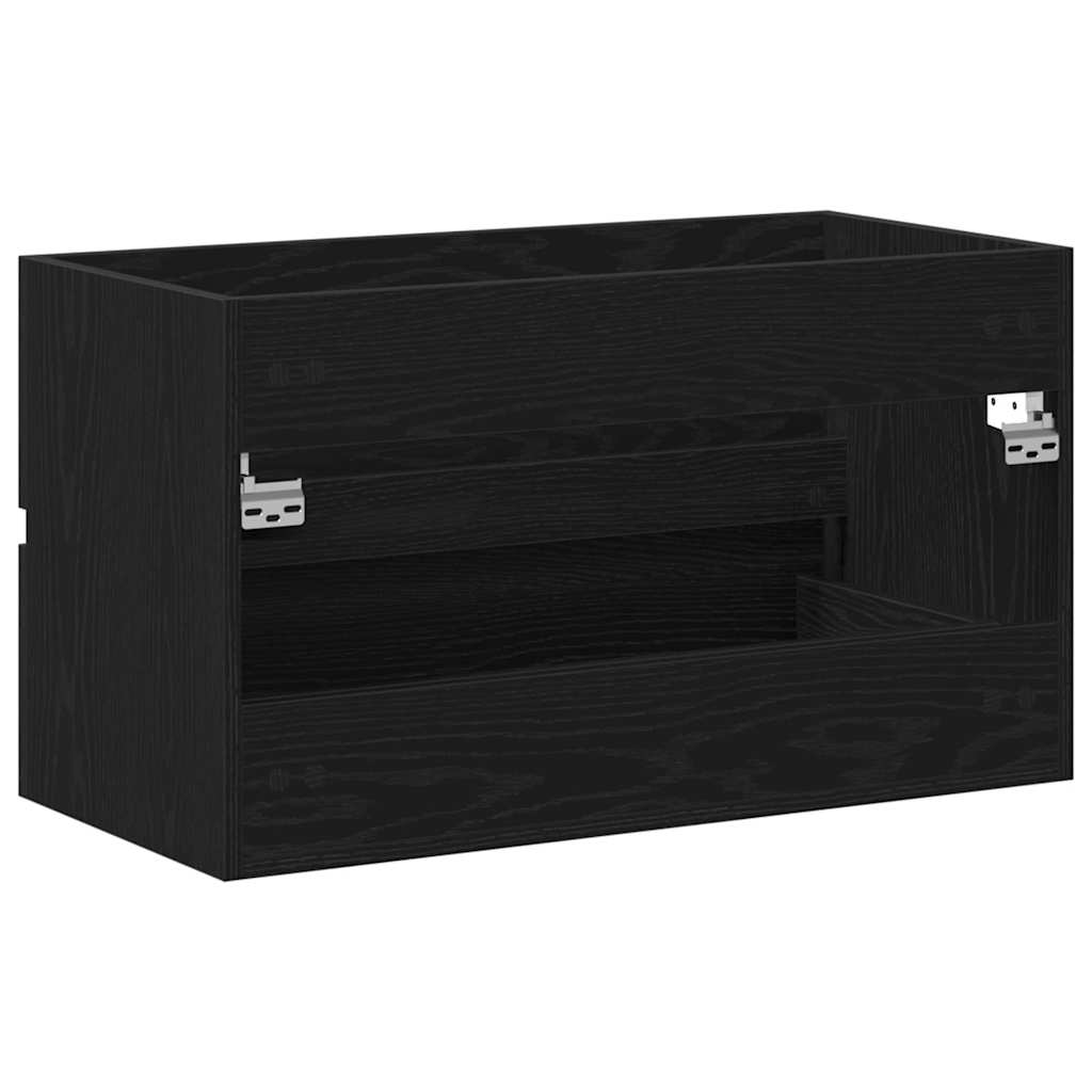 Spülbeckenschrank Schwarz Eiche 80x38,5x45 cm Holzwerkstoff
