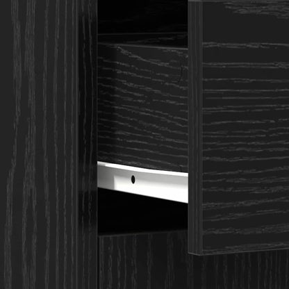 Badezimmerschrank Schwarz Eichen-Optik 60 x 33 x 80 cm