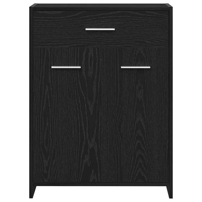 Badezimmerschrank Schwarz Eichen-Optik 60 x 33 x 80 cm
