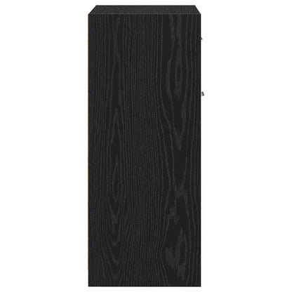 Badezimmerschrank Schwarz Eichen-Optik 60 x 33 x 80 cm