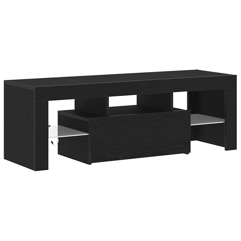 TV-Schränk 120 x 35 x 40 cm Schwarz Eichen-Optik Holzwerkstoff