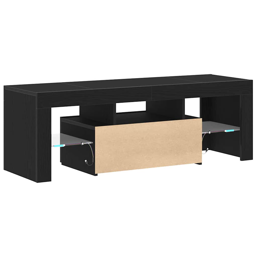 TV-Schränk 120 x 35 x 40 cm Schwarz Eichen-Optik Holzwerkstoff