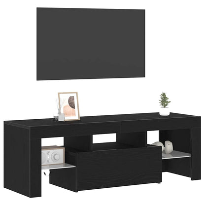 TV-Schränk 120 x 35 x 40 cm Schwarz Eichen-Optik Holzwerkstoff