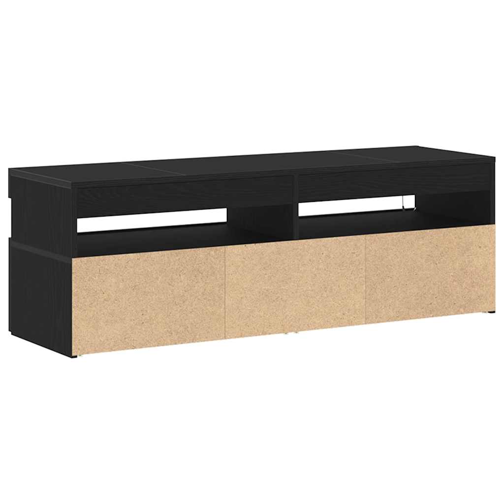 TV-Schränk 120 x 35 x 40 cm Schwarz Eichen-Optik Holzwerkstoff