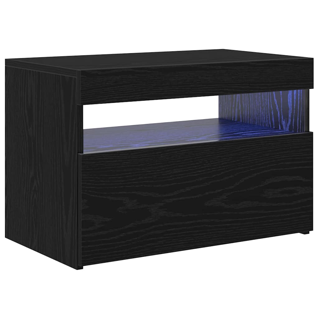 TV-Schränk 60 x 35 x 40 cm Schwarz Eichen-Optik Holzwerkstoff