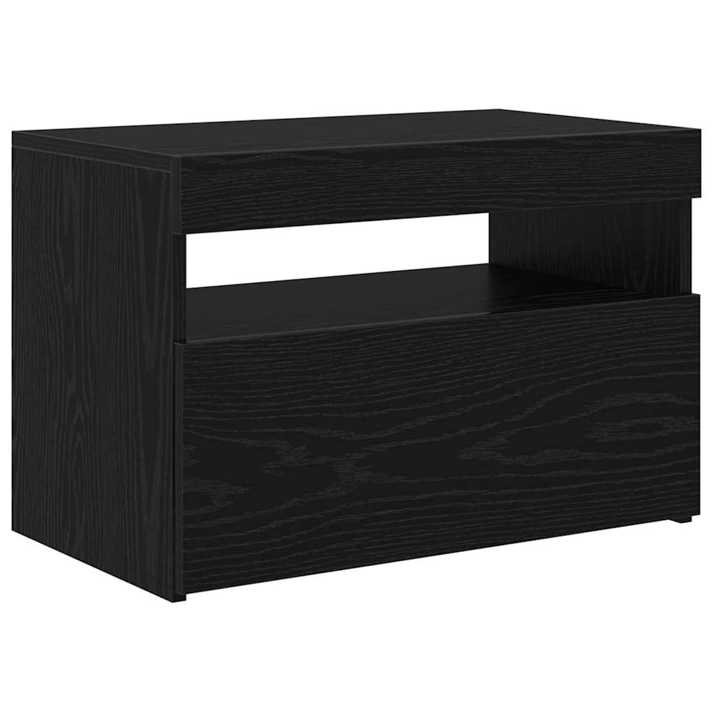 TV-Schränk 60 x 35 x 40 cm Schwarz Eichen-Optik Holzwerkstoff