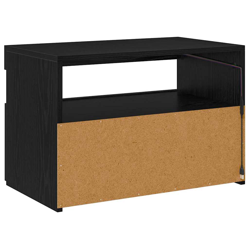 TV-Schränk 60 x 35 x 40 cm Schwarz Eichen-Optik Holzwerkstoff