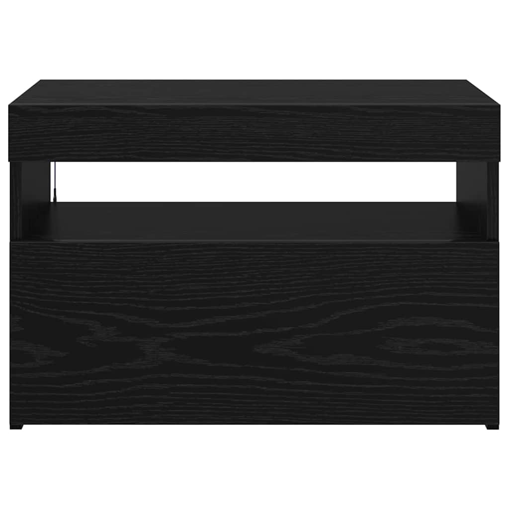 TV-Schränk 60 x 35 x 40 cm Schwarz Eichen-Optik Holzwerkstoff