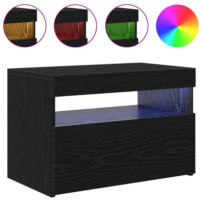 TV-Schränk 60 x 35 x 40 cm Schwarz Eichen-Optik Holzwerkstoff