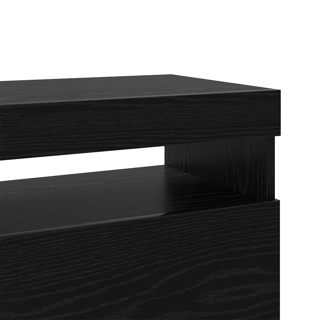 TV-Schränk 2 stk. Schwarz Eichen-Optik Holzwerkstoff