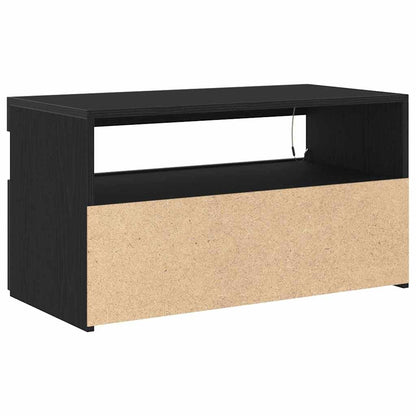 TV-Schränk 75 x 35 x 40 cm Schwarz Eichen-Optik Holzwerkstoff