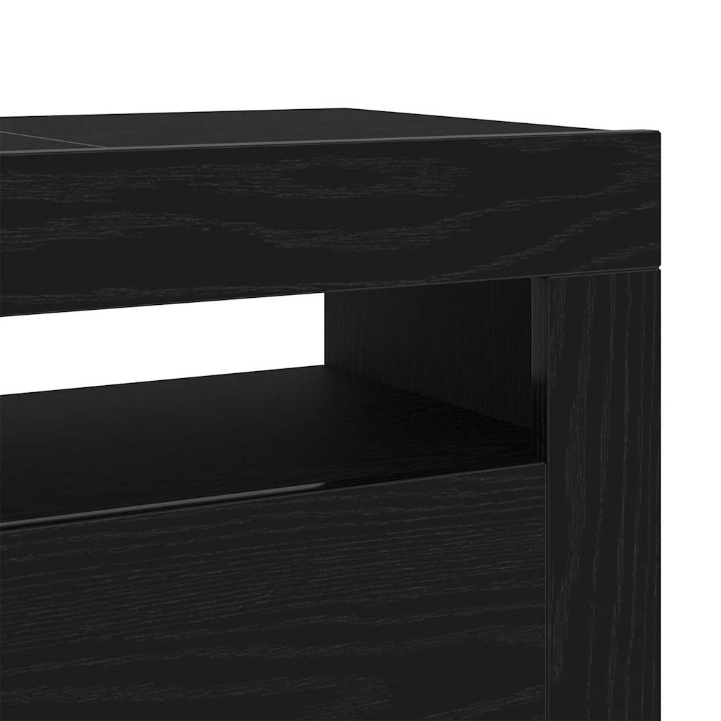TV-Schränk 120 x 35 x 40 cm Schwarz Eichen-Optik Holzwerkstoff