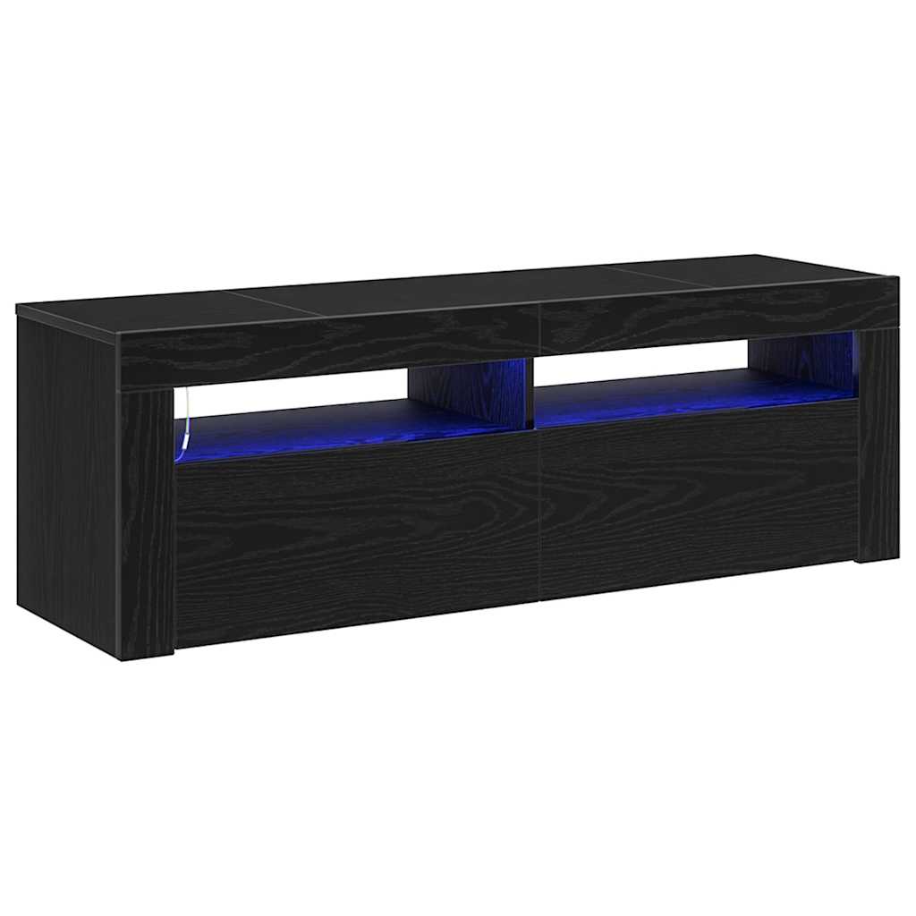 TV-Schränk 120 x 35 x 40 cm Schwarz Eichen-Optik Holzwerkstoff