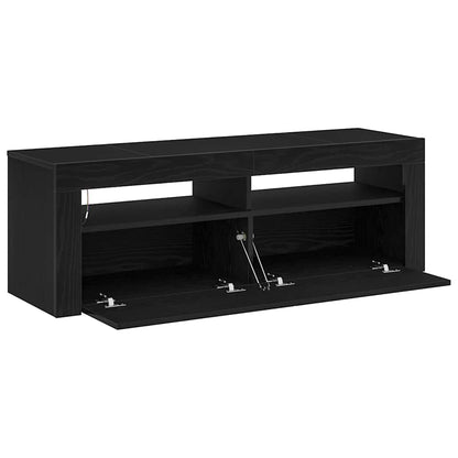 TV-Schränk 120 x 35 x 40 cm Schwarz Eichen-Optik Holzwerkstoff