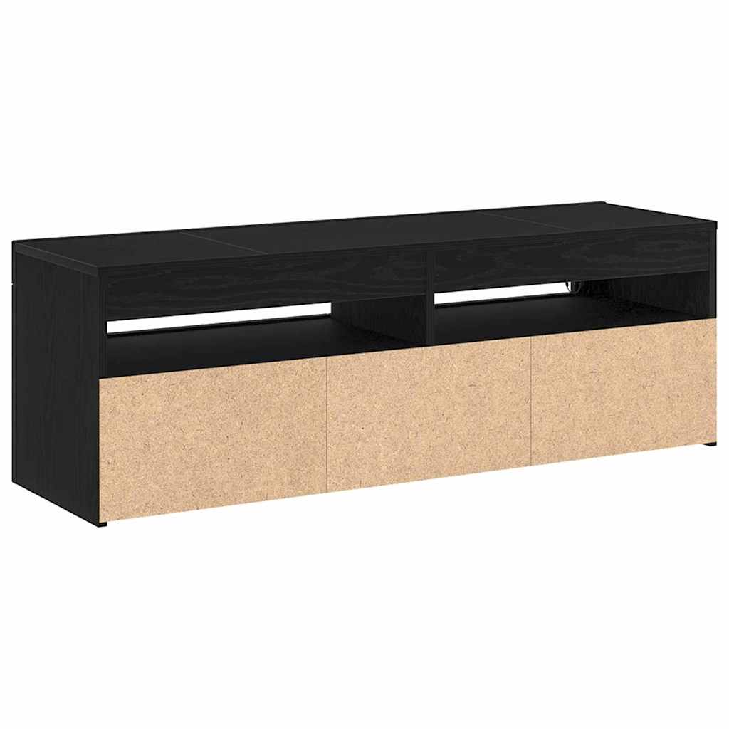 TV-Schränk 120 x 35 x 40 cm Schwarz Eichen-Optik Holzwerkstoff