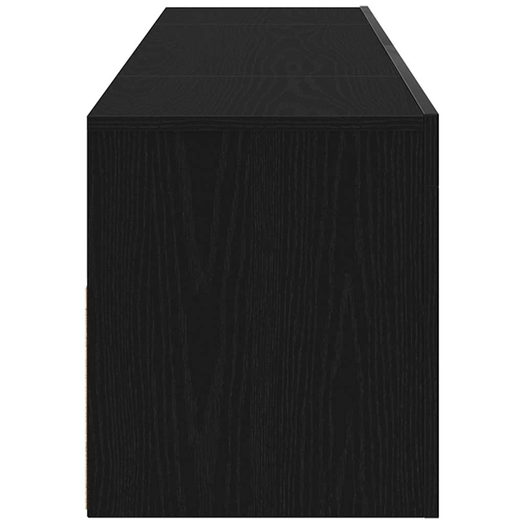 TV-Schränk 120 x 35 x 40 cm Schwarz Eichen-Optik Holzwerkstoff
