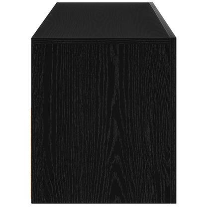 TV-Schränk 90 x 35 x 40 cm Schwarz Eichen-Optik Holzwerkstoff