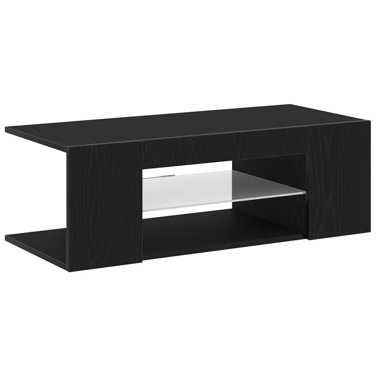 TV-Schränk 90 x 39 x 30 cm Schwarz Eichen-Optik Holzwerkstoff