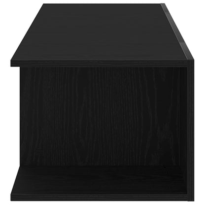 TV-Schränk 90 x 39 x 30 cm Schwarz Eichen-Optik Holzwerkstoff