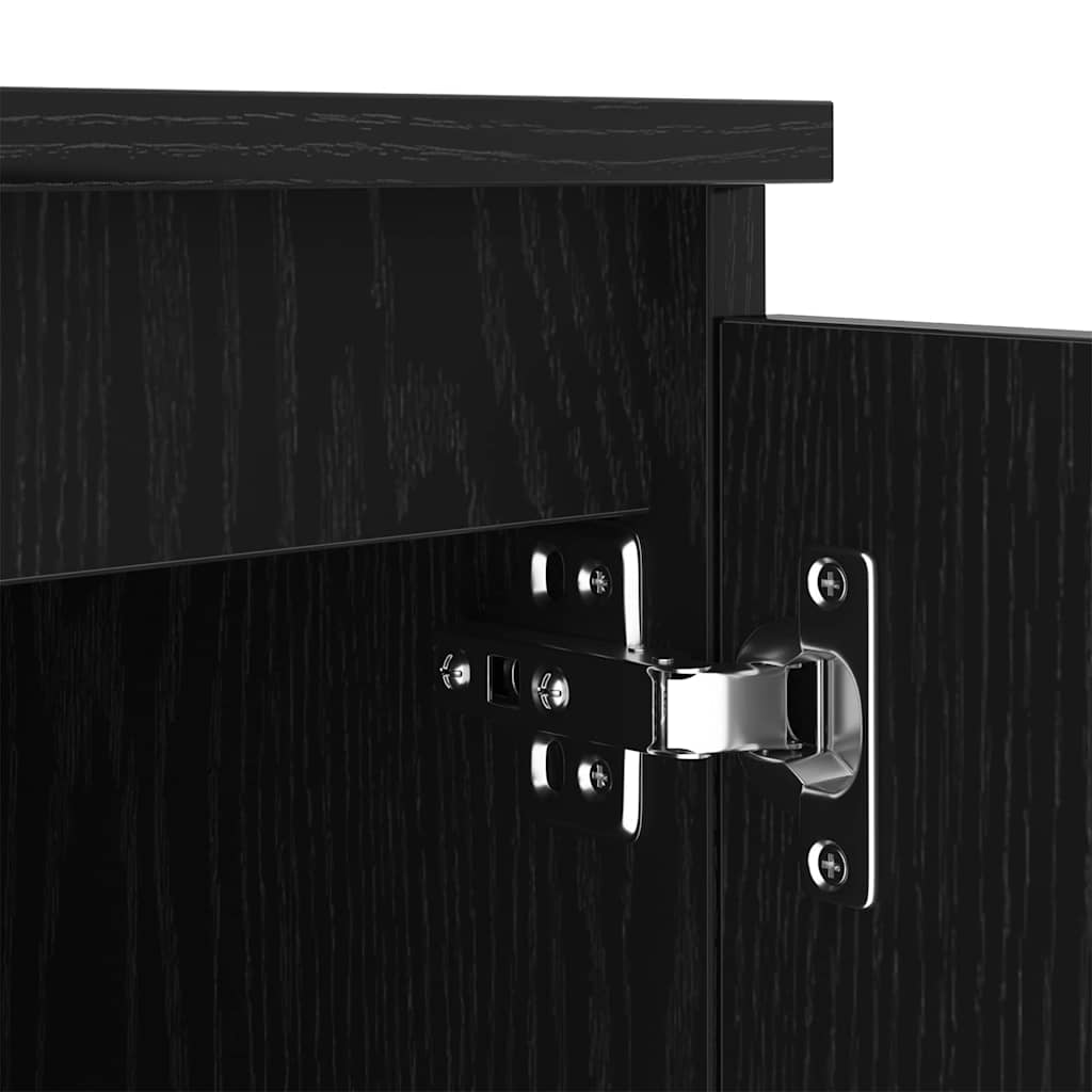 TV-Schränk 140 x 38,5 x 36 cm Schwarz Eichen-Optik