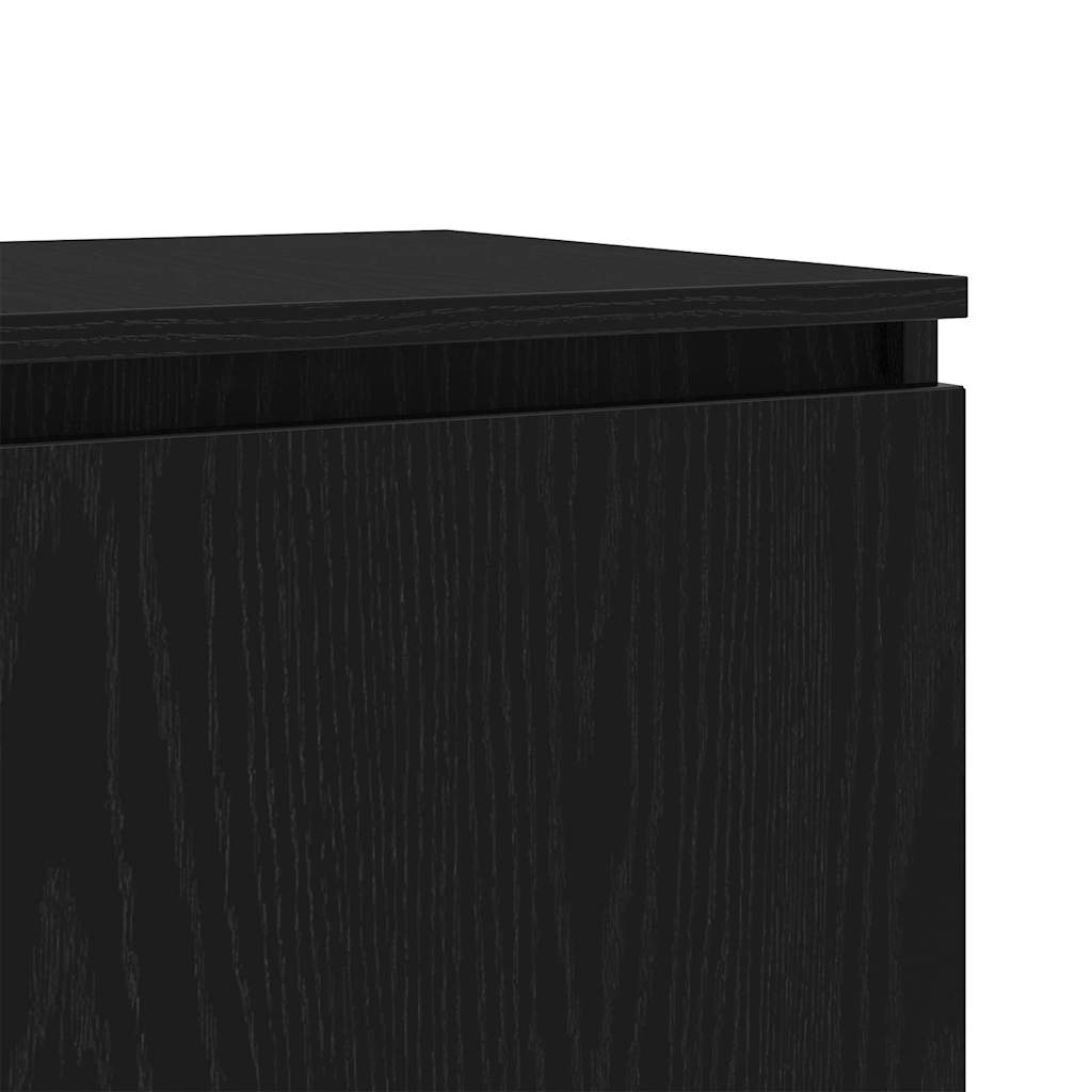 TV-Schränk 140 x 38,5 x 36 cm Schwarz Eichen-Optik