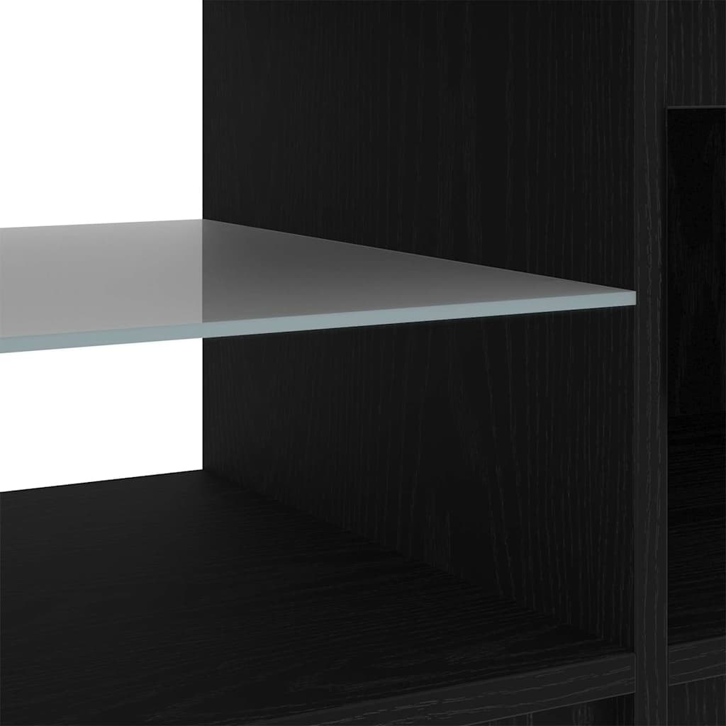 TV-Schränk 140 x 38,5 x 36 cm Schwarz Eichen-Optik