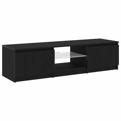 TV-Schränk 140 x 38,5 x 36 cm Schwarz Eichen-Optik