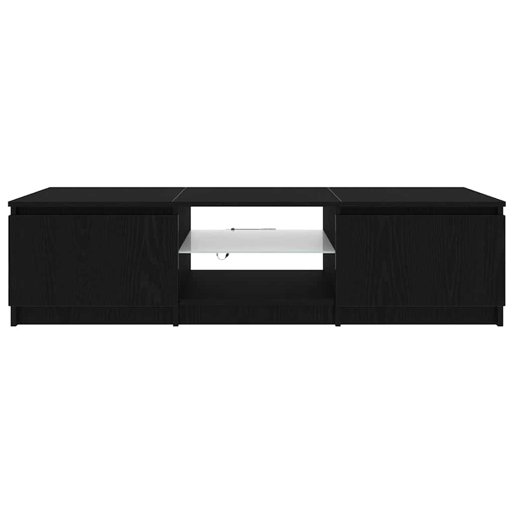 TV-Schränk 140 x 38,5 x 36 cm Schwarz Eichen-Optik