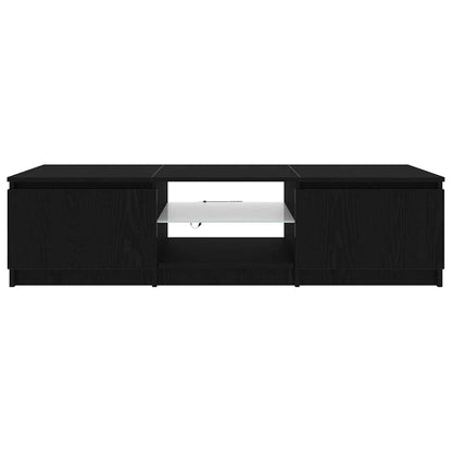 TV-Schränk 140 x 38,5 x 36 cm Schwarz Eichen-Optik