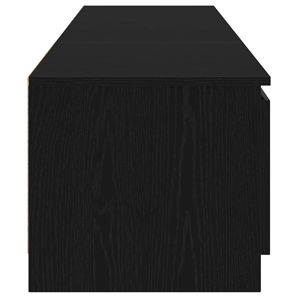 TV-Schränk 140 x 38,5 x 36 cm Schwarz Eichen-Optik