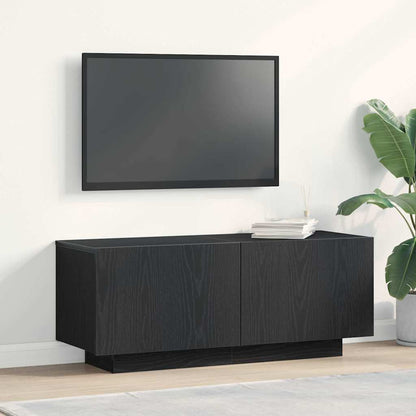 TV-Schränk 100 x 35 x 40 cm Schwarz Eichen-Optik Holzwerkstoff
