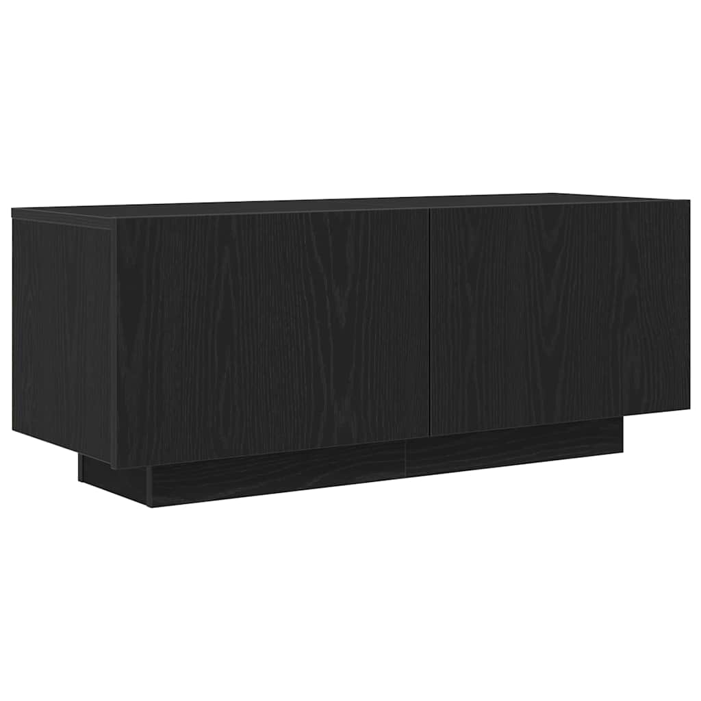 TV-Schränk 100 x 35 x 40 cm Schwarz Eichen-Optik Holzwerkstoff