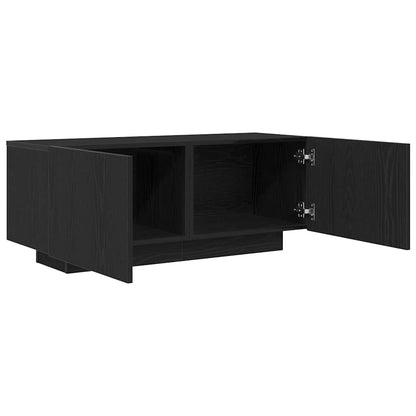 TV-Schränk 100 x 35 x 40 cm Schwarz Eichen-Optik Holzwerkstoff