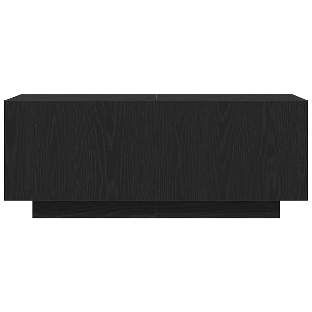 TV-Schränk 100 x 35 x 40 cm Schwarz Eichen-Optik Holzwerkstoff