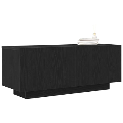 TV-Schränk 100 x 35 x 40 cm Schwarz Eichen-Optik Holzwerkstoff