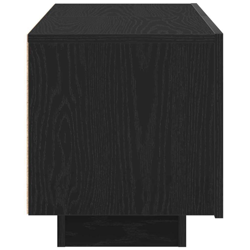 TV-Schränk 100 x 35 x 40 cm Schwarz Eichen-Optik Holzwerkstoff