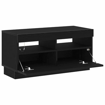 TV-Schränk 80 x 35 x 40 cm Schwarz Eichen-Optik Holzwerkstoff