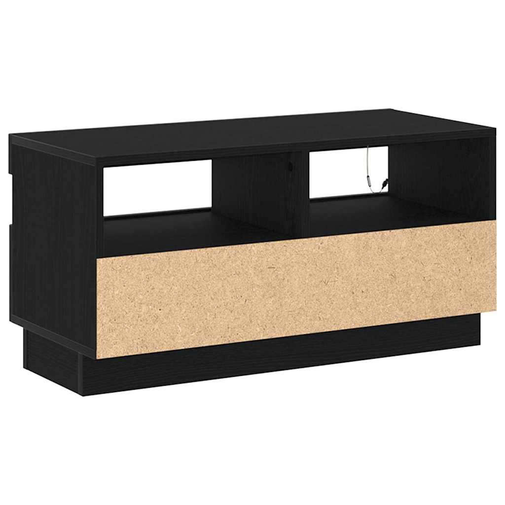TV-Schränk 80 x 35 x 40 cm Schwarz Eichen-Optik Holzwerkstoff