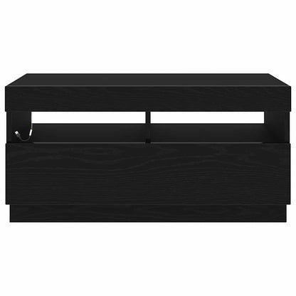 TV-Schränk 80 x 35 x 40 cm Schwarz Eichen-Optik Holzwerkstoff