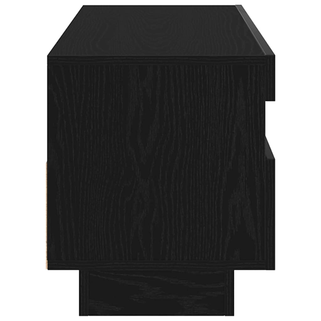 TV-Schränk 80 x 35 x 40 cm Schwarz Eichen-Optik Holzwerkstoff
