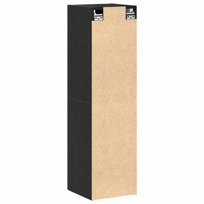 Wand-TV-Schrank 30,5 x 30 x 110 cm Schwarz Eichen-Optik