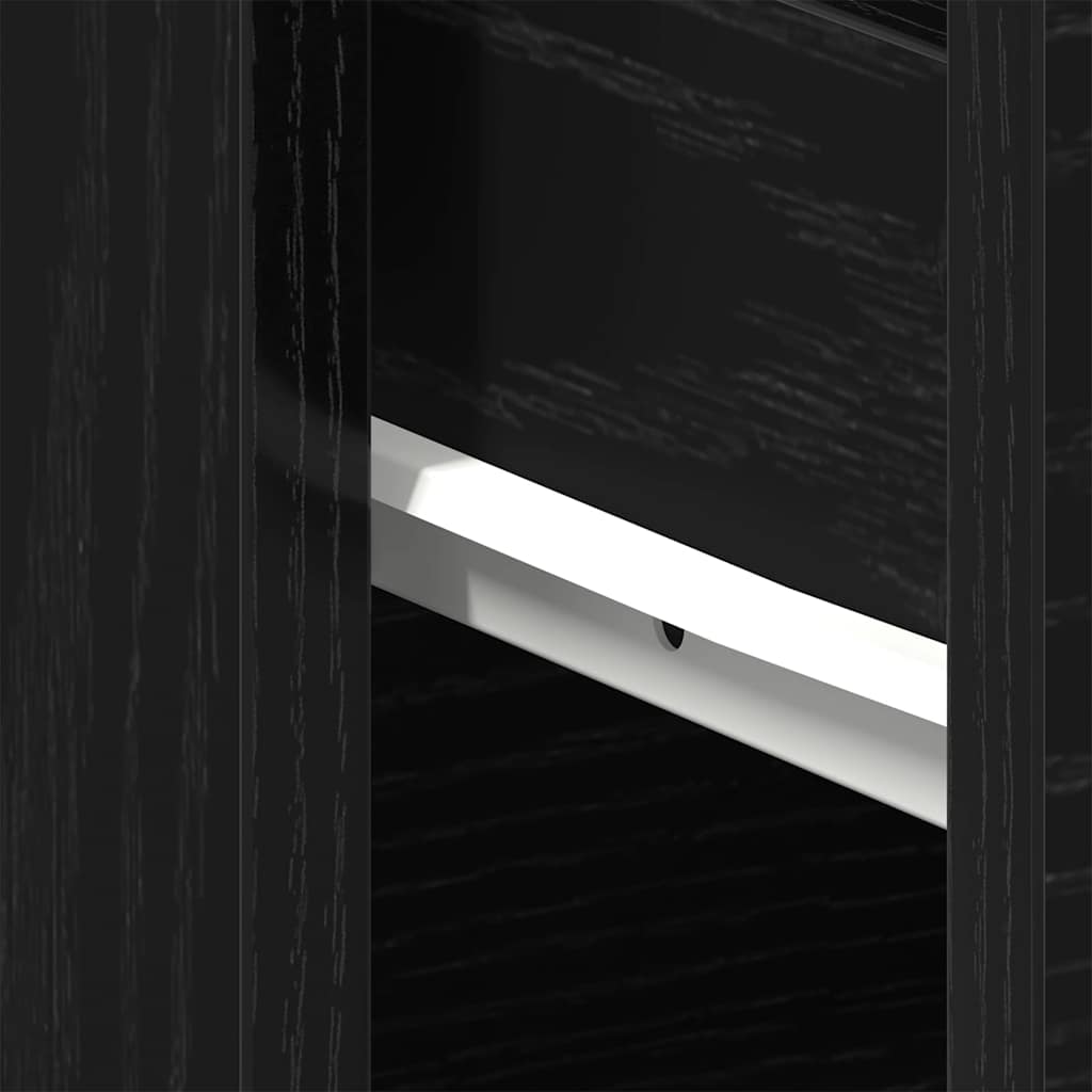 Nachttisch 2 Stk. Schwarz Eichen-Optik 40 x 30 x 39 cm