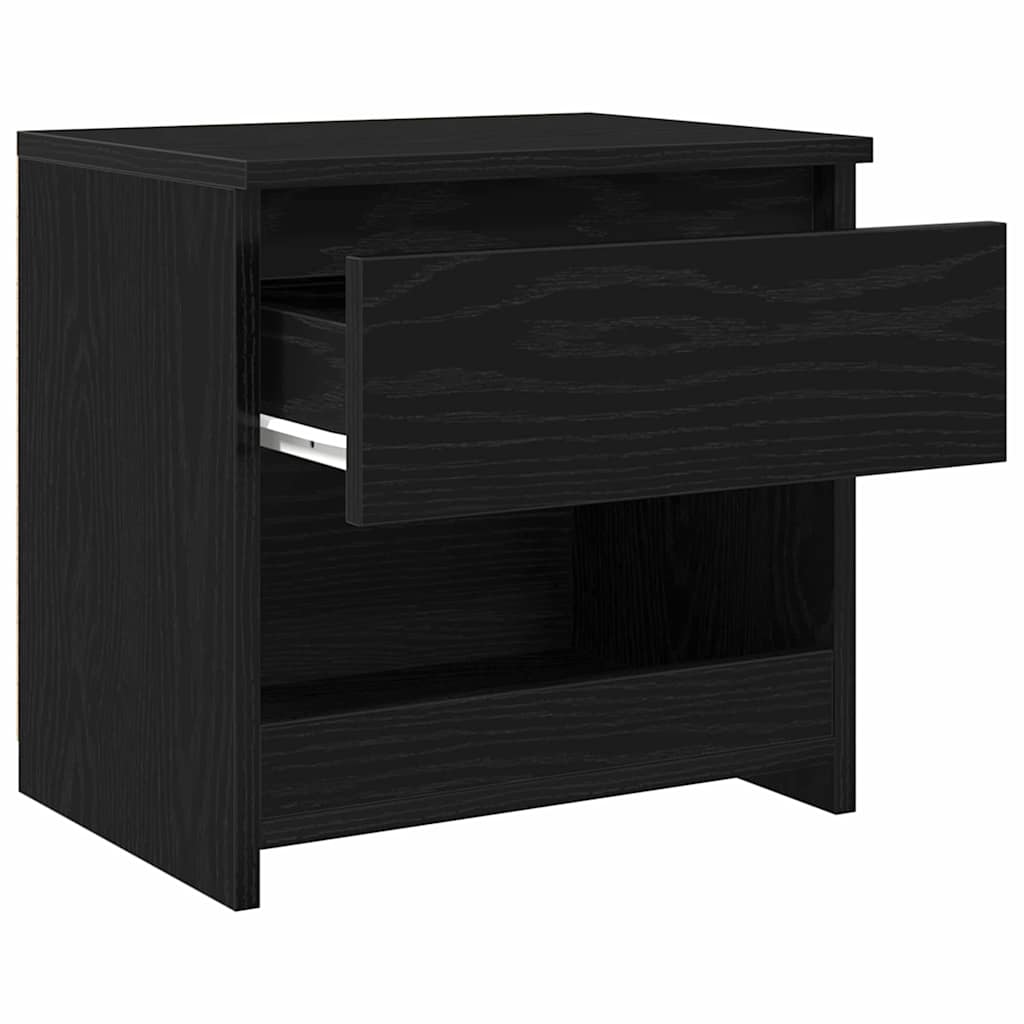 Nachttisch 2 Stk. Schwarz Eichen-Optik 40 x 30 x 39 cm