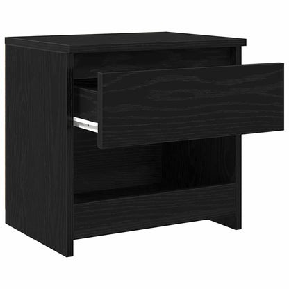 Nachttisch 2 Stk. Schwarz Eichen-Optik 40 x 30 x 39 cm