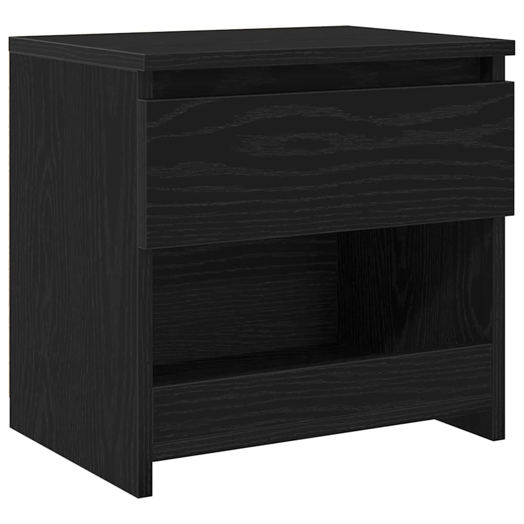 Nachttisch 2 Stk. Schwarz Eichen-Optik 40 x 30 x 39 cm